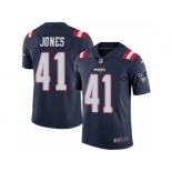 Youth Nike New England Patriots #41 Cyrus Jones Limited Navy Blue Rush NFL Jersey