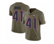 Youth Nike New England Patriots #41 Cyrus Jones Limited Olive 2017 Salute to Service NFL Jersey