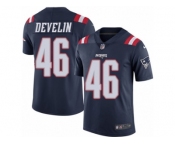 Youth Nike New England Patriots #46 James Develin Limited Navy Blue Rush NFL Jersey