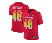 Youth Nike New England Patriots #46 James Develin Red Stitched NFL Limited AFC 2018 Pro Bowl Jersey