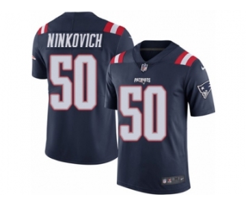 Youth Nike New England Patriots #50 Rob Ninkovich Limited Navy Blue Rush NFL Jersey