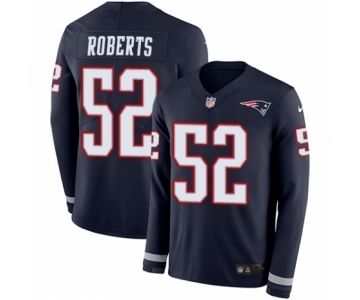 Youth Nike New England Patriots #52 Elandon Roberts Limited Navy Blue Therma Long Sleeve NFL Jersey