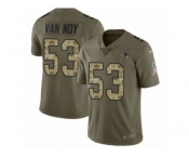 Youth Nike New England Patriots #53 Kyle Van Noy Limited Olive Camo 2017 Salute to Service NFL Jersey