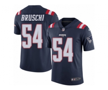 Youth Nike New England Patriots #54 Tedy Bruschi Limited Navy Blue Rush NFL Jersey