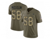 Youth Nike New England Patriots #58 Shea McClellin Limited Olive Camo 2017 Salute to Service NFL Jersey