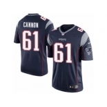 Youth Nike New England Patriots #61 Marcus Cannon Limited Navy Blue Team Color NFL Jersey