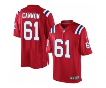 Youth Nike New England Patriots #61 Marcus Cannon Limited Red Alternate NFL Jersey