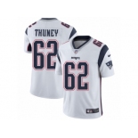 Youth Nike New England Patriots #62 Joe Thuney Vapor Untouchable Limited White NFL Jersey