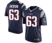 Youth Nike New England Patriots #63 Tre Jackson Navy Blue Team Color NFL Jersey