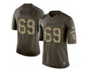 Youth Nike New England Patriots #69 Shaq Mason Limited Green Salute to Service NFL Jersey