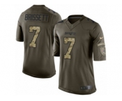 Youth Nike New England Patriots #7 Jacoby Brissett Limited Green Salute to Service NFL Jersey