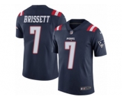 Youth Nike New England Patriots #7 Jacoby Brissett Limited Navy Blue Rush NFL Jersey