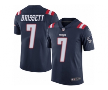 Youth Nike New England Patriots #7 Jacoby Brissett Limited Navy Blue Rush NFL Jersey