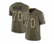 Youth Nike New England Patriots #70 Adam Butler Limited Olive Camo 2017 Salute to Service NFL Jersey