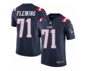 Youth Nike New England Patriots #71 Cameron Fleming Limited Navy Blue Rush NFL Jersey