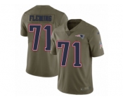 Youth Nike New England Patriots #71 Cameron Fleming Limited Olive 2017 Salute to Service NFL Jersey