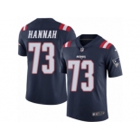 Youth Nike New England Patriots #73 John Hannah Limited Navy Blue Rush NFL Jersey