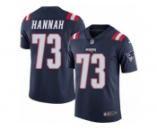 Youth Nike New England Patriots #73 John Hannah Limited Navy Blue Rush NFL Jersey