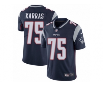 Youth Nike New England Patriots #75 Ted Karras Vapor Untouchable Limited Navy Blue Team Color NFL Jersey