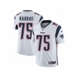 Youth Nike New England Patriots #75 Ted Karras Vapor Untouchable Limited White NFL Jersey