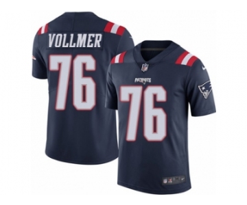 Youth Nike New England Patriots #76 Sebastian Vollmer Limited Navy Blue Rush NFL Jersey