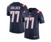 Youth Nike New England Patriots #77 Nate Solder Limited Navy Blue Rush NFL Jersey