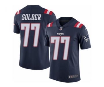 Youth Nike New England Patriots #77 Nate Solder Limited Navy Blue Rush NFL Jersey