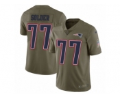 Youth Nike New England Patriots #77 Nate Solder Limited Olive 2017 Salute to Service NFL Jersey