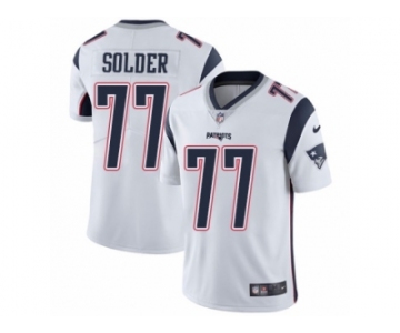 Youth Nike New England Patriots #77 Nate Solder Vapor Untouchable Limited White NFL Jersey