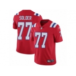 Youth Nike New England Patriots #77 Nate Solder Vapor UntouchableLimited Red Alternate NFL Jersey