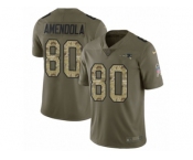 Youth Nike New England Patriots #80 Danny Amendola Limited Olive Camo 2017 Salute to Service NFL Jersey