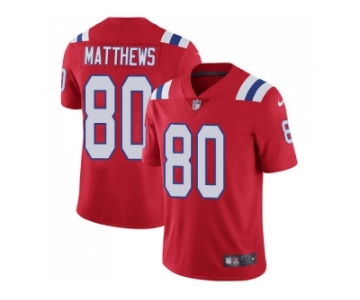 Youth Nike New England Patriots #80 Jordan Matthews Red Alternate Stitched NFL Vapor Untouchable Limited Jersey