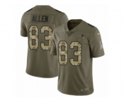 Youth Nike New England Patriots #83 Dwayne Allen Limited Olive Camo 2017 Salute to Service NFL Jersey