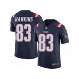 Youth Nike New England Patriots #83 Lavelle Hawkins Limited Navy Blue Rush NFL Jersey