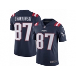 Youth Nike New England Patriots #87 Rob Gronkowski Limited Navy Blue Rush NFL Jersey