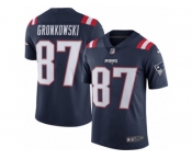 Youth Nike New England Patriots #87 Rob Gronkowski Limited Navy Blue Rush NFL Jersey