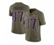 Youth Nike New England Patriots #87 Rob Gronkowski Limited Olive 2017 Salute to Service NFL Jersey