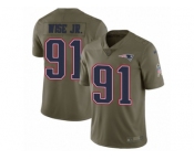 Youth Nike New England Patriots #91 Deatrich Wise Jr Limited Olive 2017 Salute to Service NFL Jersey