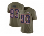 Youth Nike New England Patriots #93 Lawrence Guy Limited Olive 2017 Salute to Service NFL Jersey