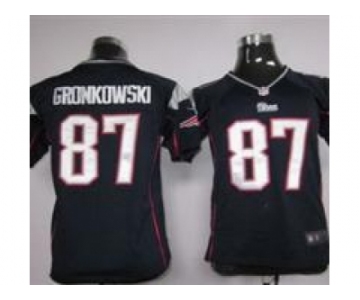 nike youth nfl jerseys New England Patriots #87 Rob Gronkowski Blue [nike]