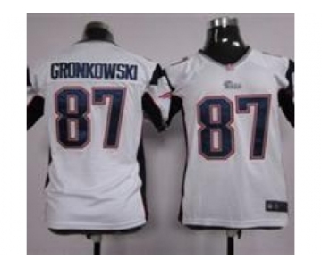 nike youth nfl jerseys New England Patriots #87 Rob Gronkowski white [nike]