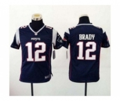 nike youth nfl jerseys new england patriots #12 brady blue[2015 new nike]