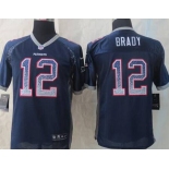 nike youth nfl jerseys new england patriots #12 brady blue[Elite drift fashion]