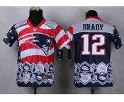 nike youth nfl jerseys new england patriots #12 brady noble fashion[2015 Elite]