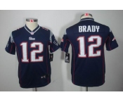 nike youth nfl jerseys new england patriots #12 tom brady blue[nike limited]