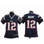 nike youth nfl jerseys new england patriots #12 tom brady blue[nike]