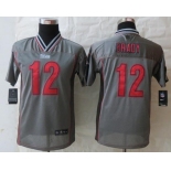 nike youth nfl jerseys new england patriots #12 tom brady grey[nike vapor]