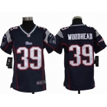 nike youth nfl jerseys new england patriots #39 woodhead blue[nike]