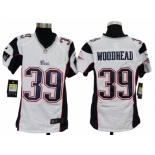 nike youth nfl jerseys new england patriots #39 woodhead white[nike]