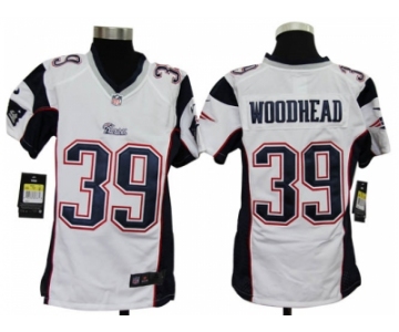 nike youth nfl jerseys new england patriots #39 woodhead white[nike]